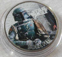 アメリカ 1ドル硬貨 スターウォーズ BOBA FETT ボバ・フェット STAR WARS 限定カラーコイン USA 証明書付き 新品レア！ イーグル_画像2