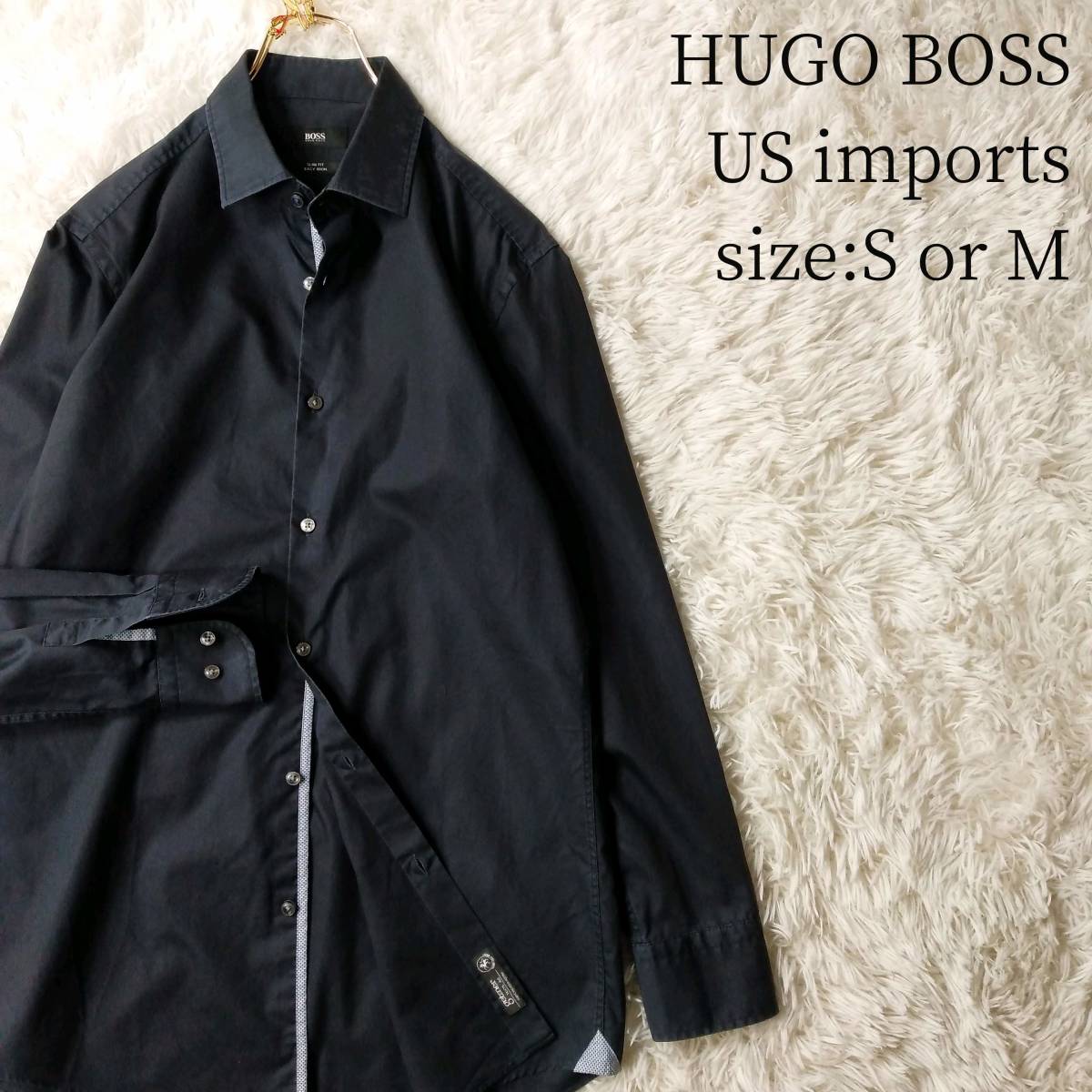 US輸入古着】HUGO BOSS ヒューゴボス 長袖シャツ ボタンダウンシャツ