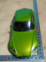 1/24　HONDA　S2000　 完成品　コンバーチブル　ライムグリーン　ピラー補修跡等ありジャンク　本田技研_画像2