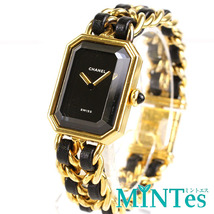 Chanel シャネル プルミエール M レディース腕時計 クォーツ H0001 ブラック×ゴールド 黒 レディース 女性 ドレスウォッチ チェーン 高級_画像1