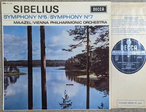 英Decca SXL6236◆シベリウス:交響曲第5番&第7番-マゼール/ウィーンフィルハーモニー管弦楽団