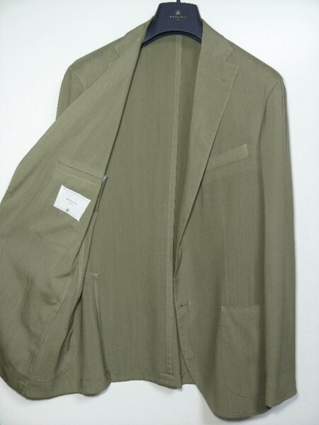 size:52R◆BOGLIOLI◆K.JACKET◆100%wool◆olive◆ボリオリ K.ジャケット◆made in italy◆ヴァージンウール100%◆軽量◆アンコン