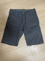 【中古】uniform experiment cut off shorts/ユニフォーム エクスペリメント カット オフ ショーツ 藤原ヒロシ チャコールグレー_画像1