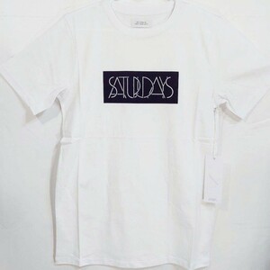 【XS】サタデーズニューヨークシティ/半袖Tシャツ/Deco/白