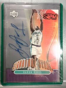 激レア直書 Auto 00 Upper Deck Slam Baron Davis バロン・デイビス NBA 直筆 サイン バスケ Panini ユニフォーム All-star Steal王