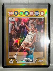 超絶レア名選手/50 Gold Refractor 08 Topps Chrome Nick Young ニック・ヤング NBA Wizards Lakers レイカーズ Panini バスケ 2018優勝