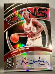 激レア選手 1993, 95 Dunk王/99 Prizm Auto 20 Panini Harold Miner ハロルド・マイナー NBA 直筆 サイン バスケ Heat ヒート Baby Jordan