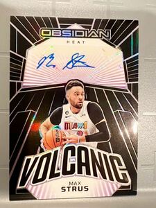 激レア選手/75 Prizm Auto 22 Panini Obsidian Max Strus マックス・ストゥルース NBA 直筆 サイン バスケ Heat マイアミヒート Undrafted