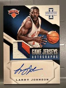 1枚のみ★ Jersey No.2/10 Gold Patch Auto 14 Panini Larry Johnson ラリー・ジョンソン サイン NBA バスケ ニックス Knicks ROY All-star