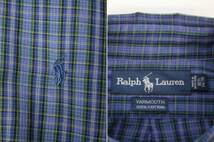 90s Ralph Lauren ラルフローレン チェック柄 長袖 ボタンダウン シャツ(16 1/2)YARMOUTH ヴィンテージ_画像6