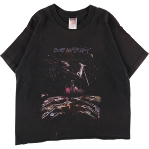 古着 00年代 フルーツオブザルーム FRUIT OF THE LOOM 両面プリント BOB MARLEY ボブマーリー バンドTシャツ バンT メンズM /eaa350676