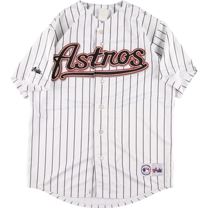 古着 マジェスティック majestic MLB HOUSTON ASTROS ヒューストンアストロズ ゲームシャツ ベースボールシャツ メンズL /eaa351706