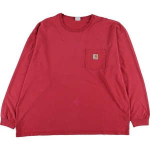 古着 カーハート Carhartt 無地ポケットロングTシャツ ロンT メンズXXL /eaa351500