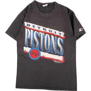 古着 STARTER DETROIT PISTONS デトロイト ピストンズ スポーツプリントTシャツ USA製 メンズS /eaa350769