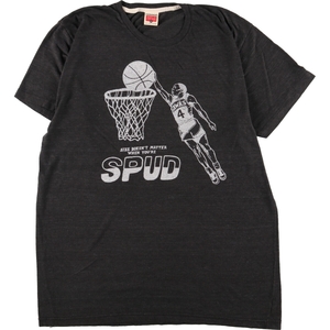 古着 HOMAGE Spud Webb スパッド ウェブ スポーツプリントTシャツ USA製 メンズM /eaa350770