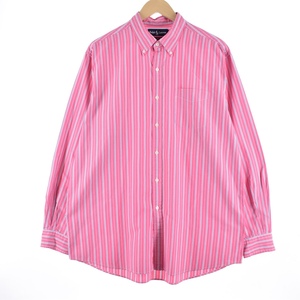 古着 ラルフローレン Ralph Lauren VINTAGE BUTTONDOWN 長袖 ボタンダウンストライプシャツ メンズXL /eaa351109