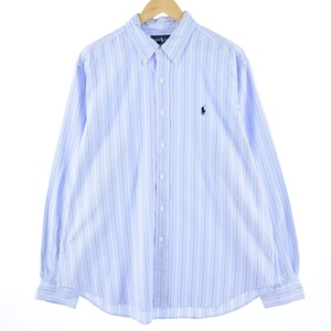 古着 ラルフローレン Ralph Lauren CLASSIC FIT クラシックフィット 長袖 ボタンダウンストライプシャツ メンズXL /eaa351159