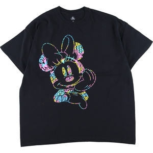 古着 DISNEY MINNIE MOUSE ミニーマウス キャラクタープリントTシャツ メンズXL /eaa351822