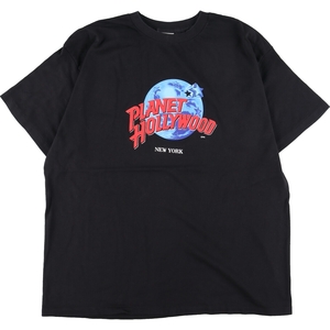 古着 90年代 プラネットハリウッド PLANET HOLLYWOOD NEW YORK アドバタイジングTシャツ USA製 メンズXL ヴィンテージ /eaa351337