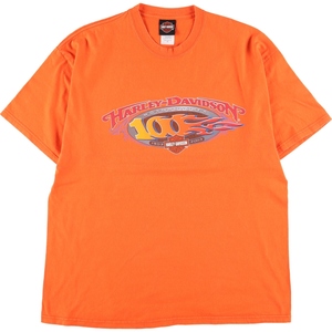 古着 ヘインズ Hanes Harley-Davidson ハーレーダビッドソン 両面プリント モーターサイクル バイクTシャツ USA製 メンズXL /eaa352913