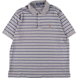 古着 ラルフローレン Ralph Lauren POLO RALPH LAUREN 半袖 ボーダー ポロシャツ メンズL /eaa354947