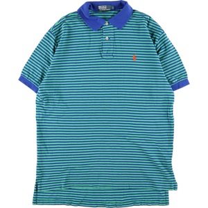 古着 ラルフローレン Ralph Lauren POLO by Ralph Lauren 半袖 ボーダー ポロシャツ メンズM /eaa354950