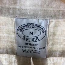 古着 ブルックスブラザーズ Brooks Brothers Est.1818 チェック柄 長袖 リネン ボタンダウンシャツ メンズM /eaa352640_画像3