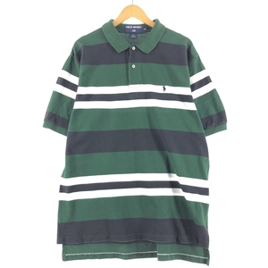 古着 ラルフローレン Ralph Lauren POLO SPORT ポロスポーツ 半袖 ボーダー ポロシャツ メンズXL /eaa351377