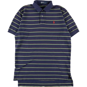 古着 ラルフローレン Ralph Lauren POLO by Ralph Lauren 半袖 ボーダー ポロシャツ メンズL /eaa351449