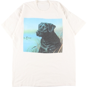 古着 90年代 犬柄 アニマルプリントTシャツ メンズXL ヴィンテージ /eaa352960