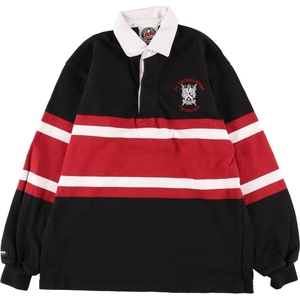 古着 BARBARIAN RUGBY WEAR 長袖 ラガーシャツ メンズM /eaa352145