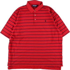 古着 ラルフローレン Ralph Lauren POLO GOLF ポロゴルフ 長袖 ボーダー ポロシャツ メンズXXL /eaa352147