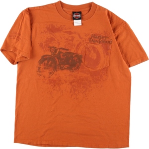 古着 ハーレーダビッドソン Harley-Davidson 袖プリント モーターサイクル バイクTシャツ メンズL /eaa352442