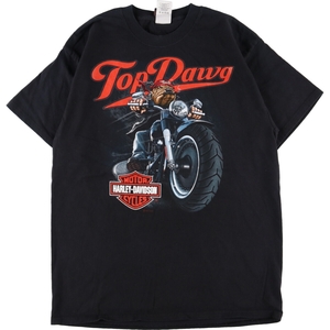 古着 ヘインズ Hanes Harley-Davidson ハーレーダビッドソン 両面プリント モーターサイクル バイクTシャツ メンズM /eaa352496