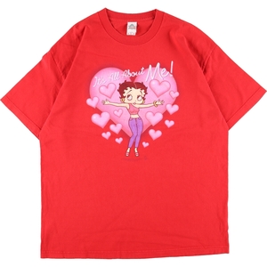 古着 ALSTYLE APPAREL ACTIVE WEAR BETTY BOOP ベティブープ キャラクタープリントTシャツ メンズXL /eaa354554