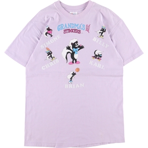 古着 90年代 ヘインズ Hanes GRANDMA'S LITTLE STINKER キャラクタープリントTシャツ USA製 メンズL ヴィンテージ /eaa354549