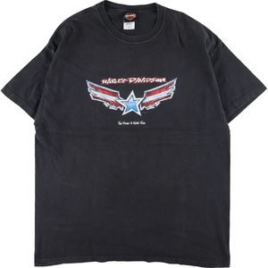 古着 ヘインズ Hanes Harley-Davidson ハーレーダビッドソン モーターサイクル バイクTシャツ USA製 メンズXL /eaa354534