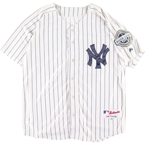 古着 マジェスティック Majestic MLB NEW YORK YANKEES ニューヨークヤンキース ゲームシャツ ベースボールシャツ メンズXL /eaa354528