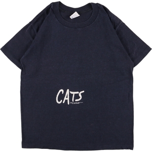 古着 80年代 Tee Shiits CATS キャッツ 両面プリント プリントTシャツ USA製 メンズM ヴィンテージ /eaa351491