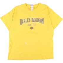 古着 ヘインズ Hanes Harley-Davidson ハーレーダビッドソン 両面プリント モーターサイクル バイクTシャツ USA製 メンズXL /eaa332327_画像1
