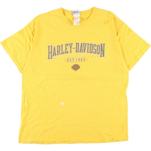 古着 ヘインズ Hanes Harley-Davidson ハーレーダビッドソン 両面プリント モーターサイクル バイクTシャツ USA製 メンズXL /eaa332327