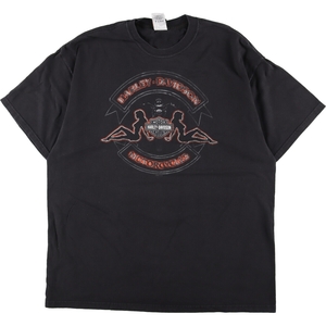 古着 ヘインズ Hanes Harley-Davidson ハーレーダビッドソン 両面プリント モーターサイクル バイクTシャツ USA製 メンズXL /eaa332330