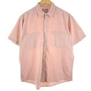 古着 90年代 エルエルビーン L.L.Bean 半袖 コットンシャツ USA製 メンズL ヴィンテージ /eaa355589