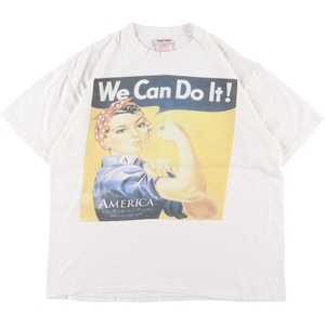 古着 90年代 オニータ ONEITA WE CAN DO IT! アートTシャツ USA製 メンズL ヴィンテージ /eaa356084