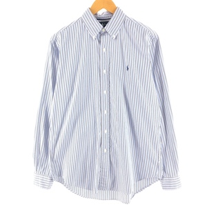 古着 ラルフローレン Ralph Lauren CLASSIC FIT クラシックフィット 長袖 ボタンダウンストライプシャツ メンズL /eaa356963