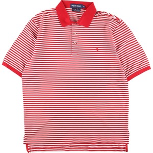 古着 ラルフローレン Ralph Lauren POLO GOLF ポロゴルフ 半袖 ボーダー ポロシャツ メンズM /eaa358409