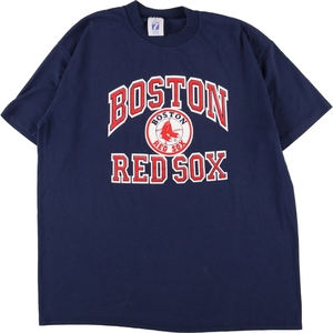 古着 90年代 LOGO7 MLB BOSTON REDSOX ボストンレッドソックス スポーツプリントTシャツ USA製 メンズM ヴィンテージ /eaa358087