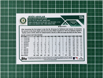 ★TOPPS MLB 2023 SERIES 2 #554 JESUS AGUILAR［OAKLAND ATHLETICS］ベースカード「BASE」★_画像2