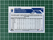 ★TOPPS MLB 2023 SERIES 2 #578 KYLE ISBEL［KANSAS CITY ROYALS］ベースカード「BASE」★_画像2