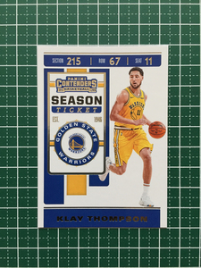 ★PANINI 2019-20 NBA CONTENDERS #62 KLAY THOMPSON［GOLDEN STATE WARRIORS］ベースカード SEASON TICKET 2020★